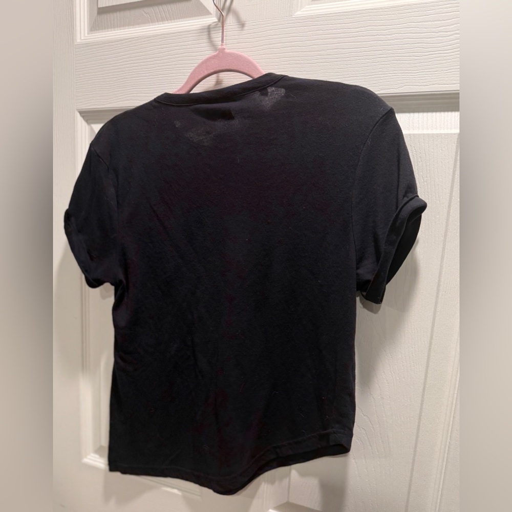 Gymshark Women’s Black Cropped T-Shirt Tee Top Logo Activewear Size Small - Picture 6 of 7